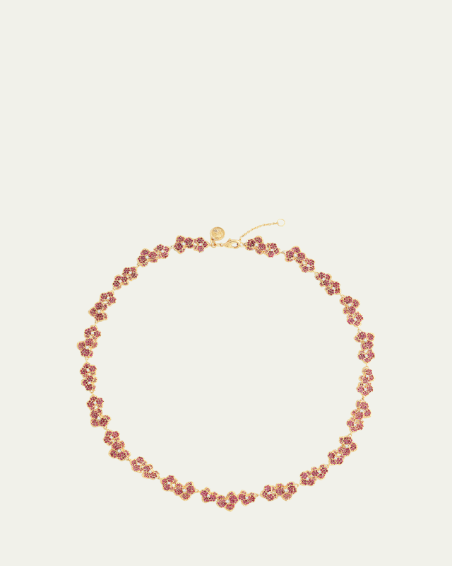 Orchid Pave Tennis Necklace